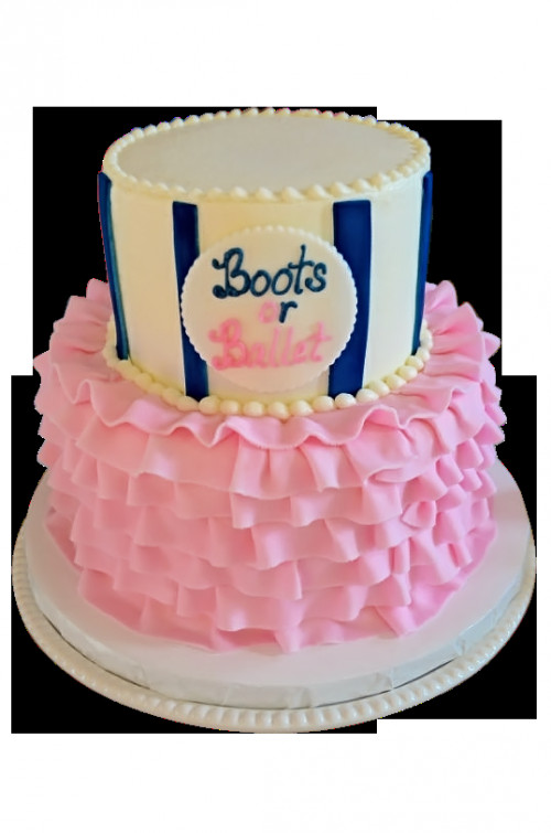 Mixed Gender Birthday Party Ideas
 Boots or Ballet Cake Gender Reveal Cakes