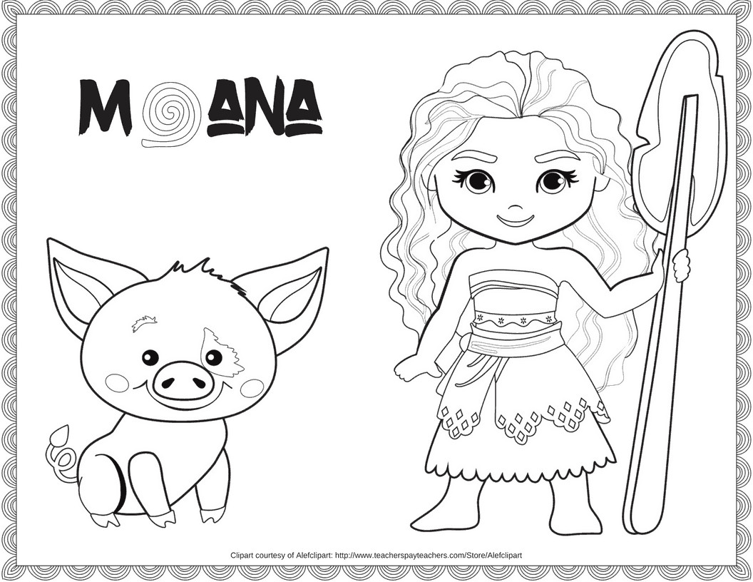 Moana Coloring Pages Printable
 Exclusive Free Disney Moana Coloring Printable · The