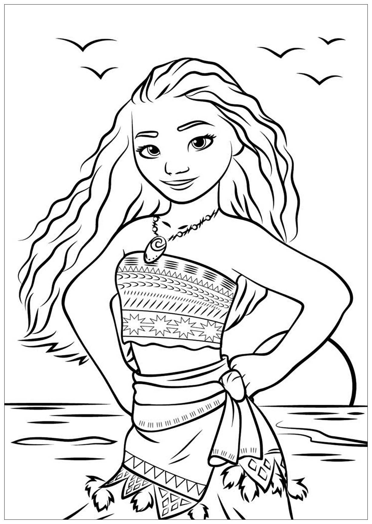 Moana Coloring Pages Printable
 Moana to print for free Moana Kids Coloring Pages