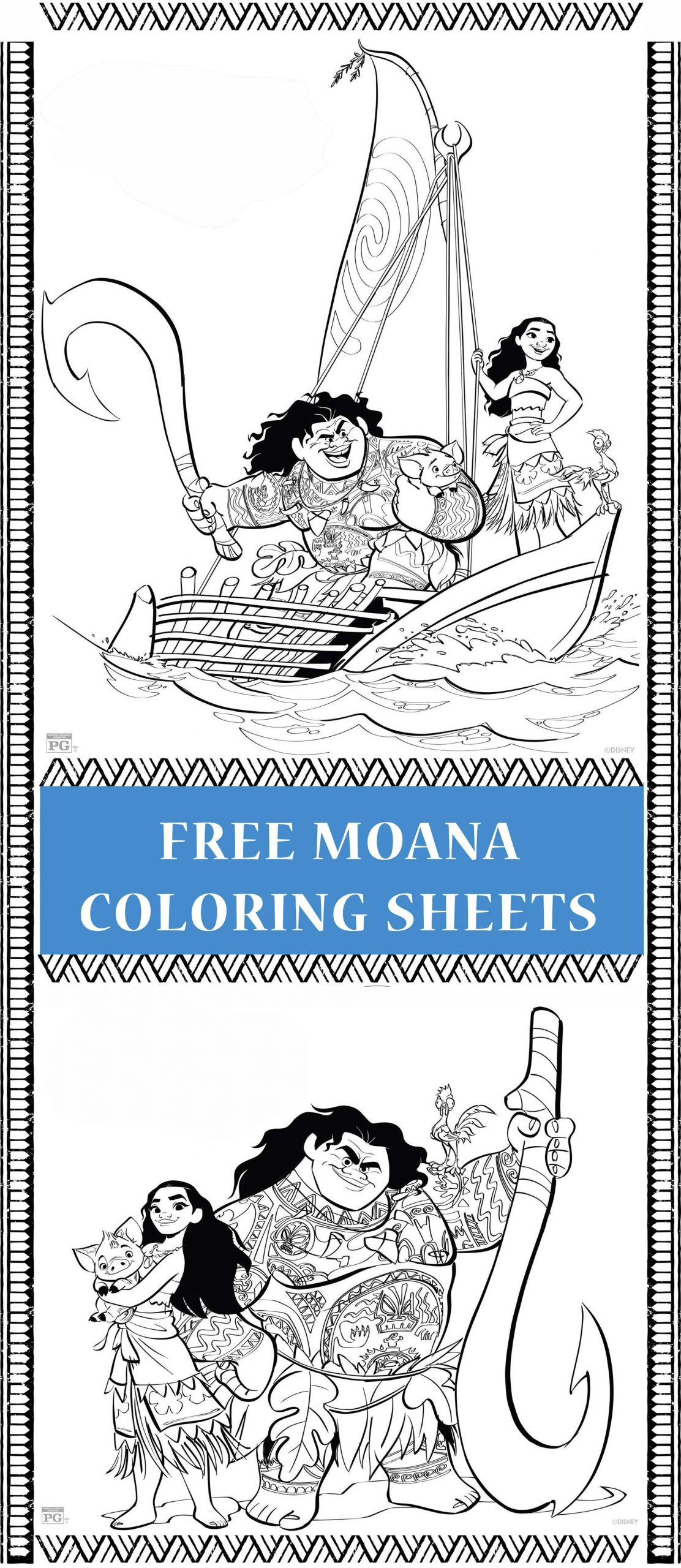 Moana Coloring Pages Printable
 Free printable Moana coloring pages & activity sheets for