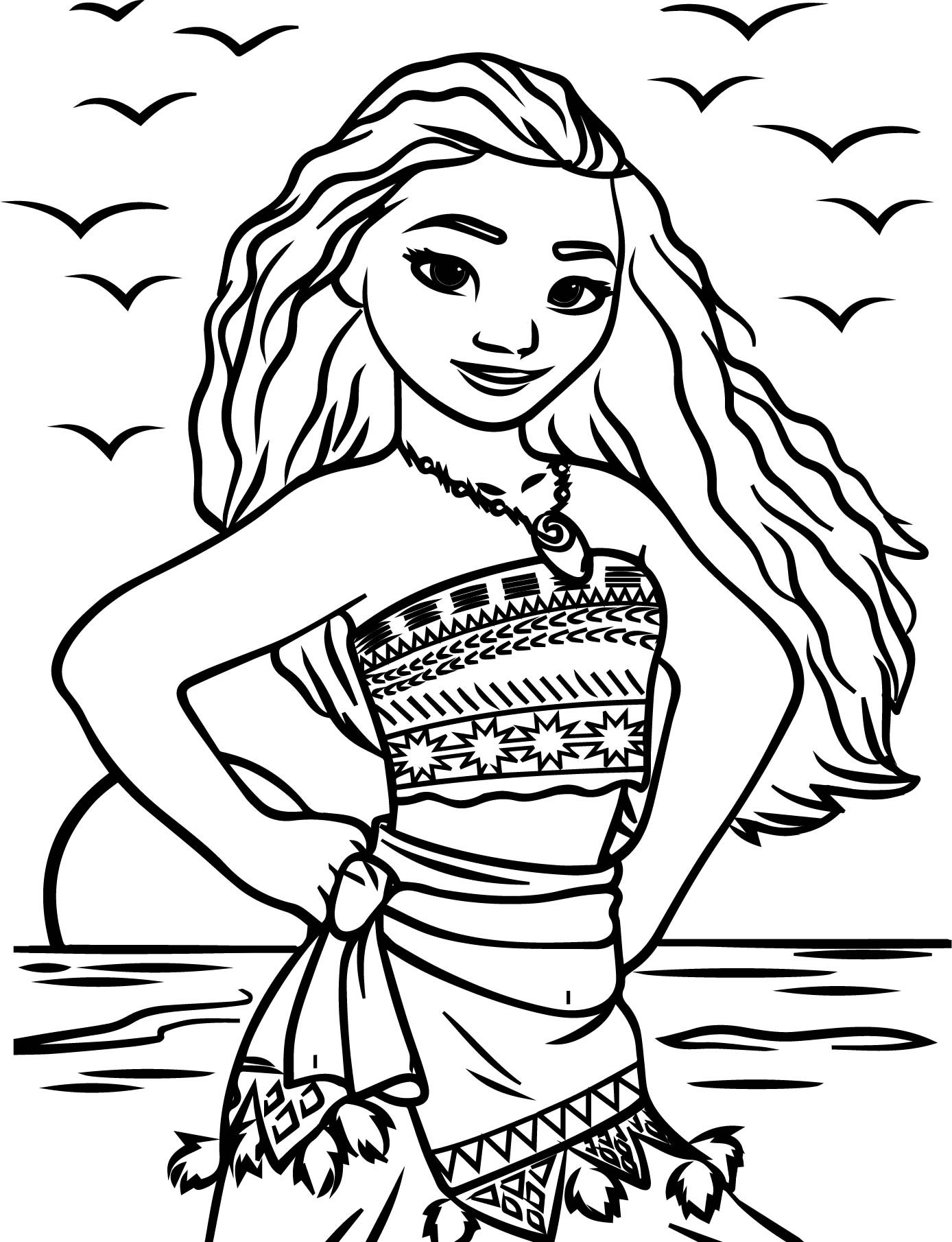 Moana Coloring Pages Printable
 Disney Moana Coloring Page