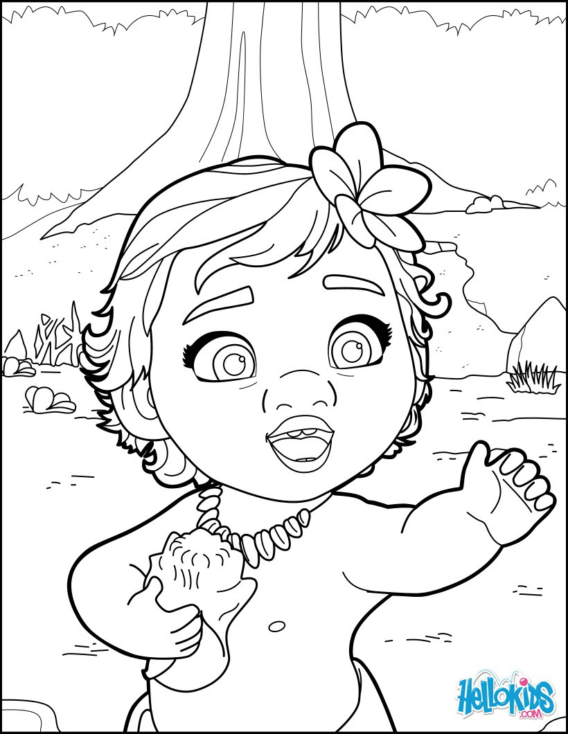 Moana Coloring Pages Printable
 Baby moana coloring pages Hellokids