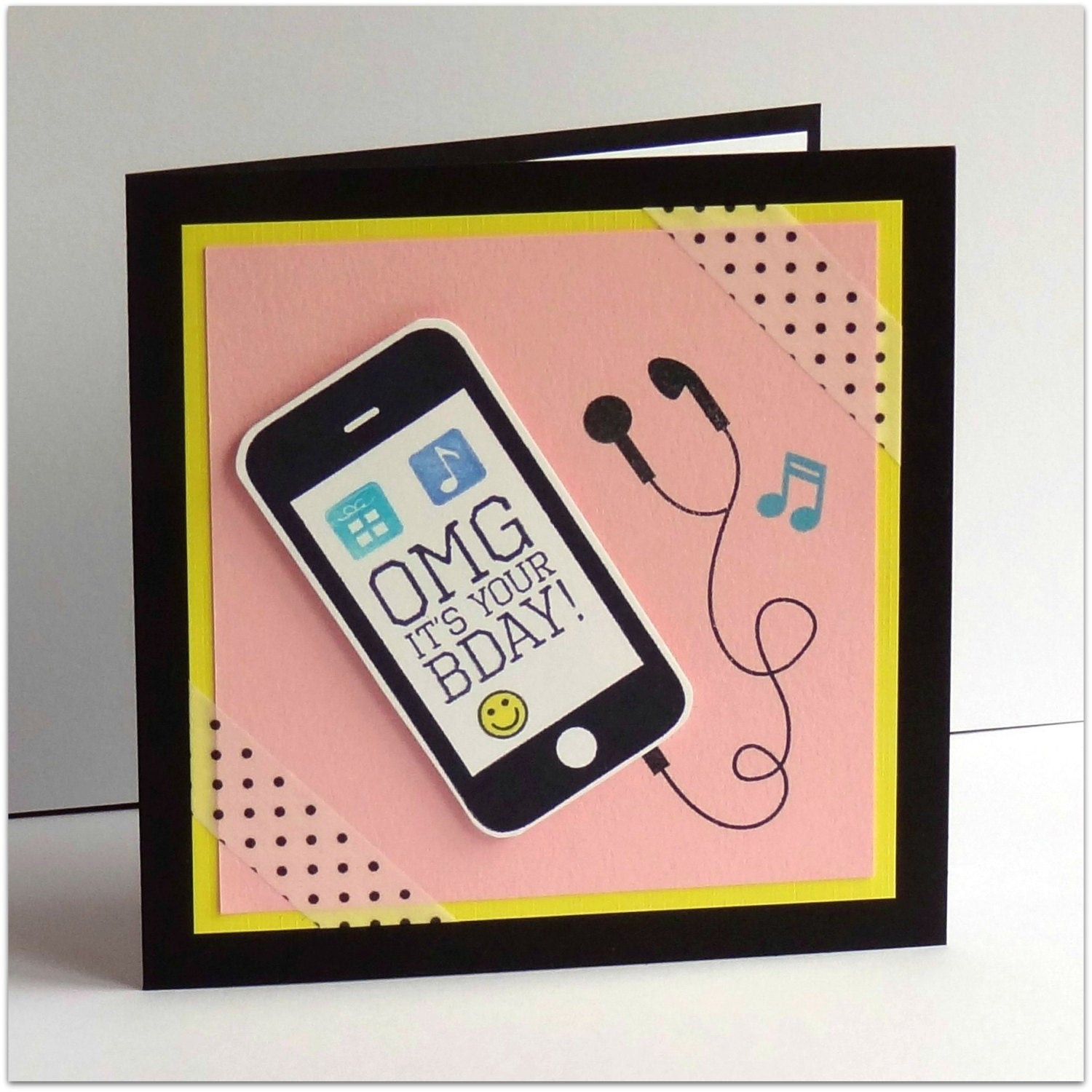 Mobile Birthday Cards
 OMG Its Your BDAY Pink Version Handmade hand by