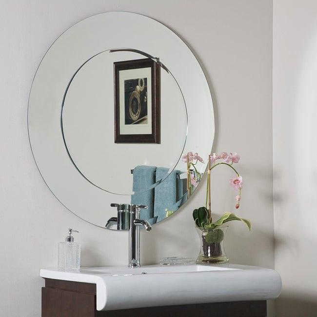 Modern Bathroom Mirror
 Oriana Round Modern Bathroom Mirror Free Shipping Today