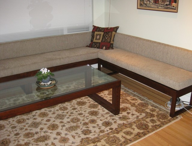 Modern Benches For Living Room
 Living room bench seating and coffee table Contemporary