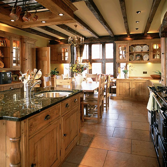 Modern Country Kitchen
 Country kitchen with wooden units and beams