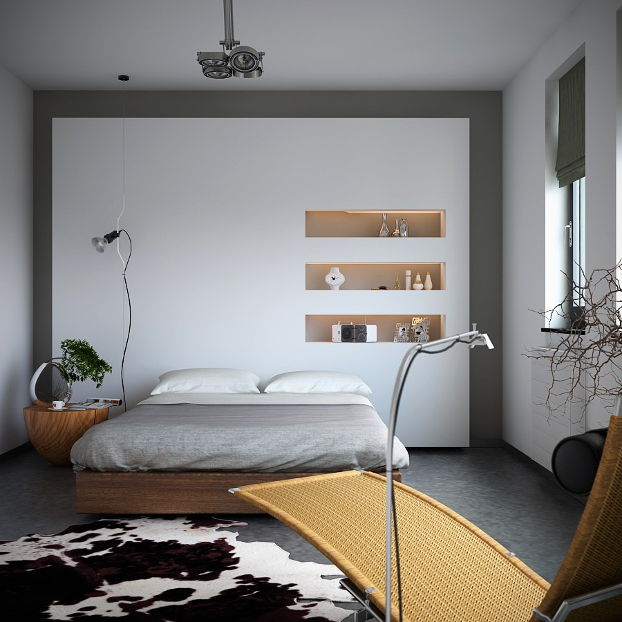 Modern Industrial Bedroom
 A Guide To Creating A Masculine & Monochrome Home