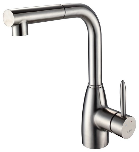 Modern Kitchen Faucets
 Kraus KPF 2140 Single Lever Stainless Steel Pull Out