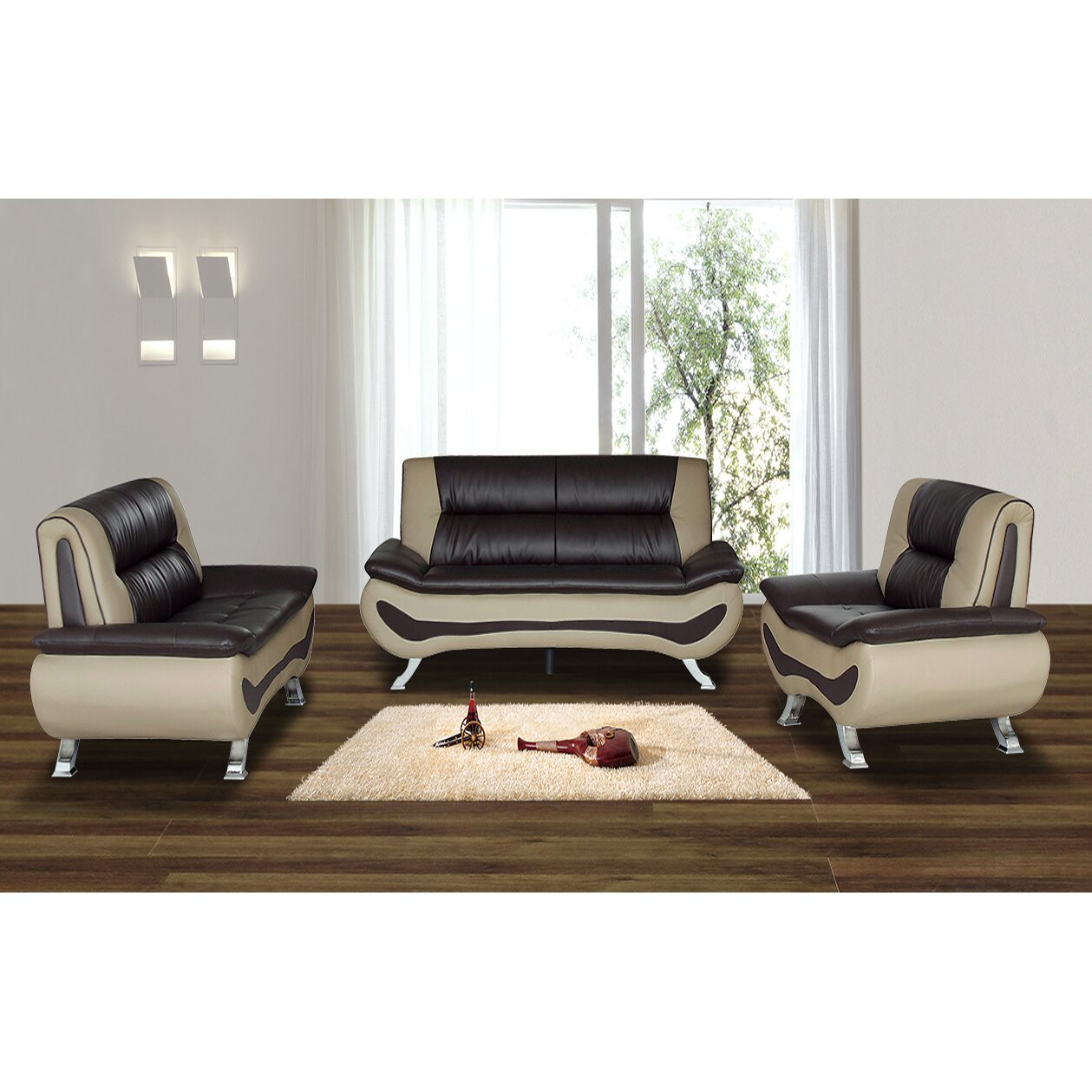 Modern Living Room Sets
 Living In Style Austin 3 Piece Living Room Set & Reviews