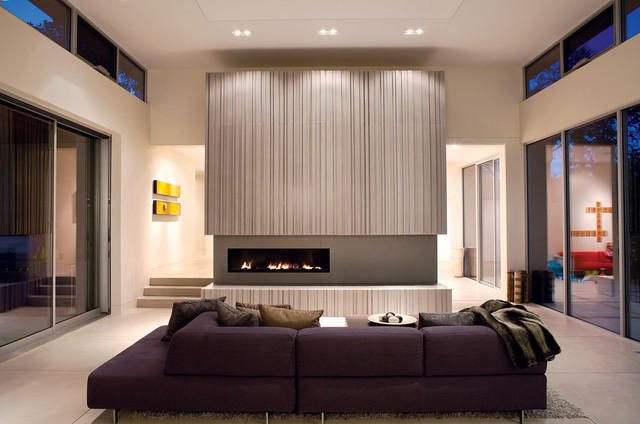 Modern Living Room With Fireplace
 Warm and Modern Fireplace Modern Living Room San
