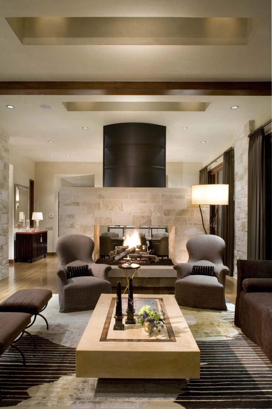 Modern Living Room With Fireplace
 16 Fabulous Earth Tones Living Room Designs Decoholic