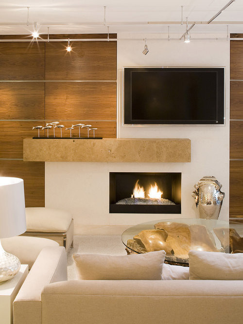 Modern Living Room With Fireplace
 Houzz