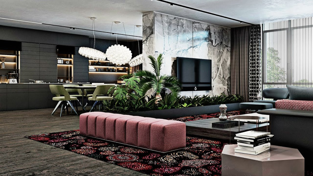 Modern Luxury Living Room
 Luxury Apartment Interior