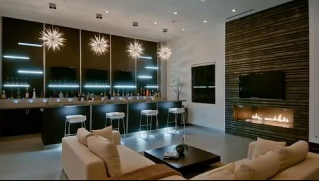 Modern Luxury Living Room
 Luxury Modern House in Hollywood Hills Contemporary