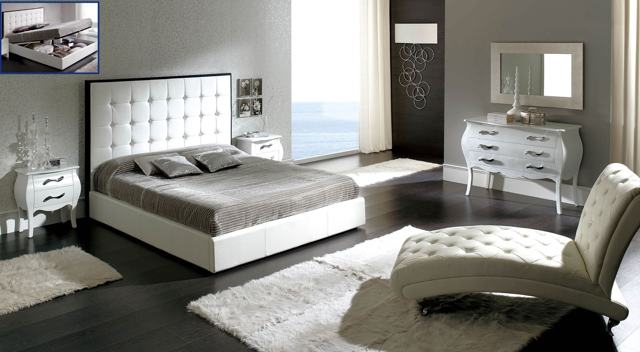 Modern White Bedroom Set
 Peninsula White Modern Italian Bedroom set N Star Modern