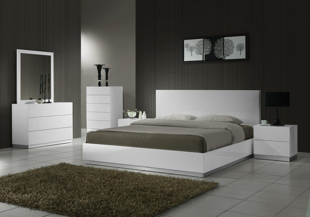Modern White Bedroom Set
 Salerno Contemporary Bedroom Sets