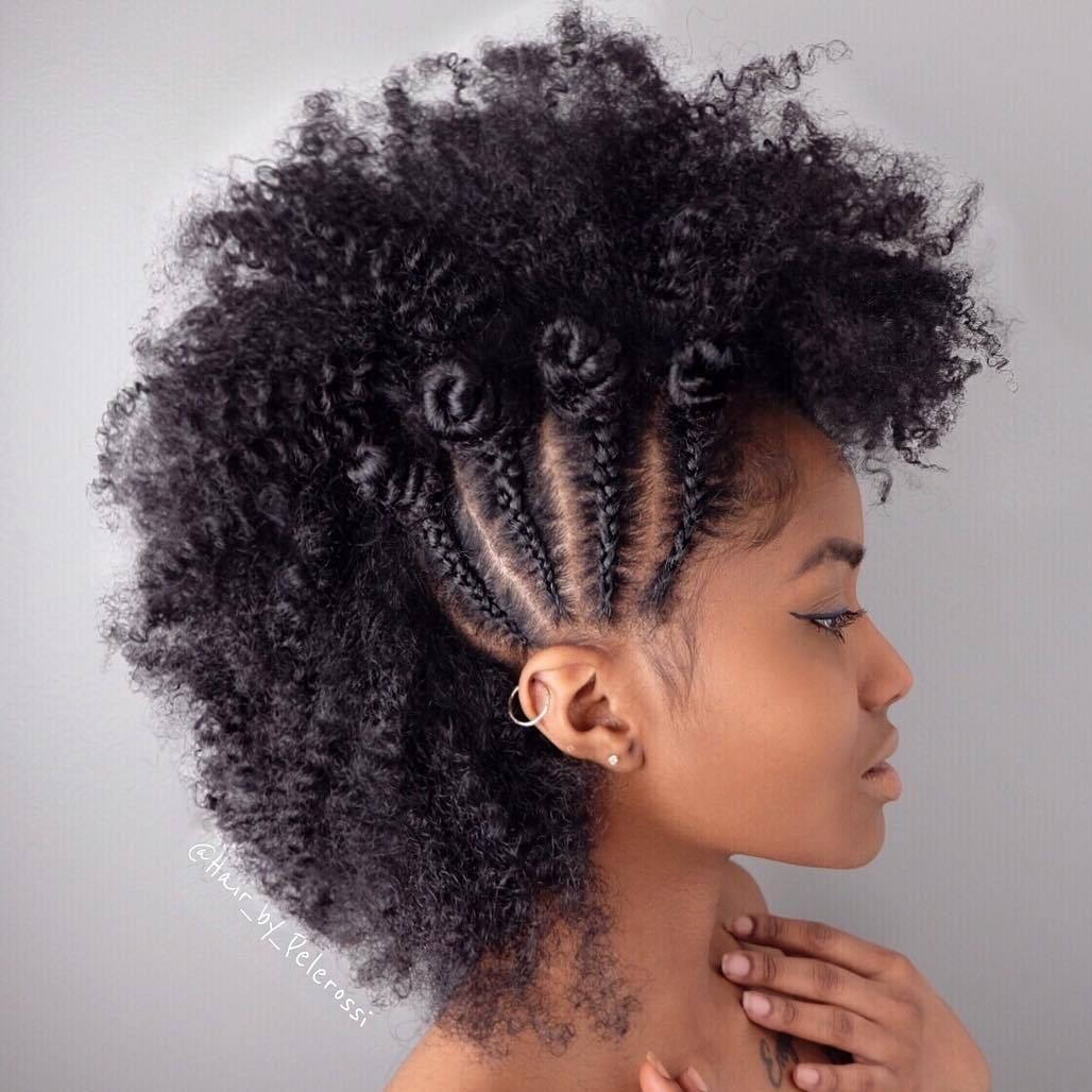 Mohawk Hairstyle For Natural Hair
 40 Creative Updos for Curly Hair in 2019
