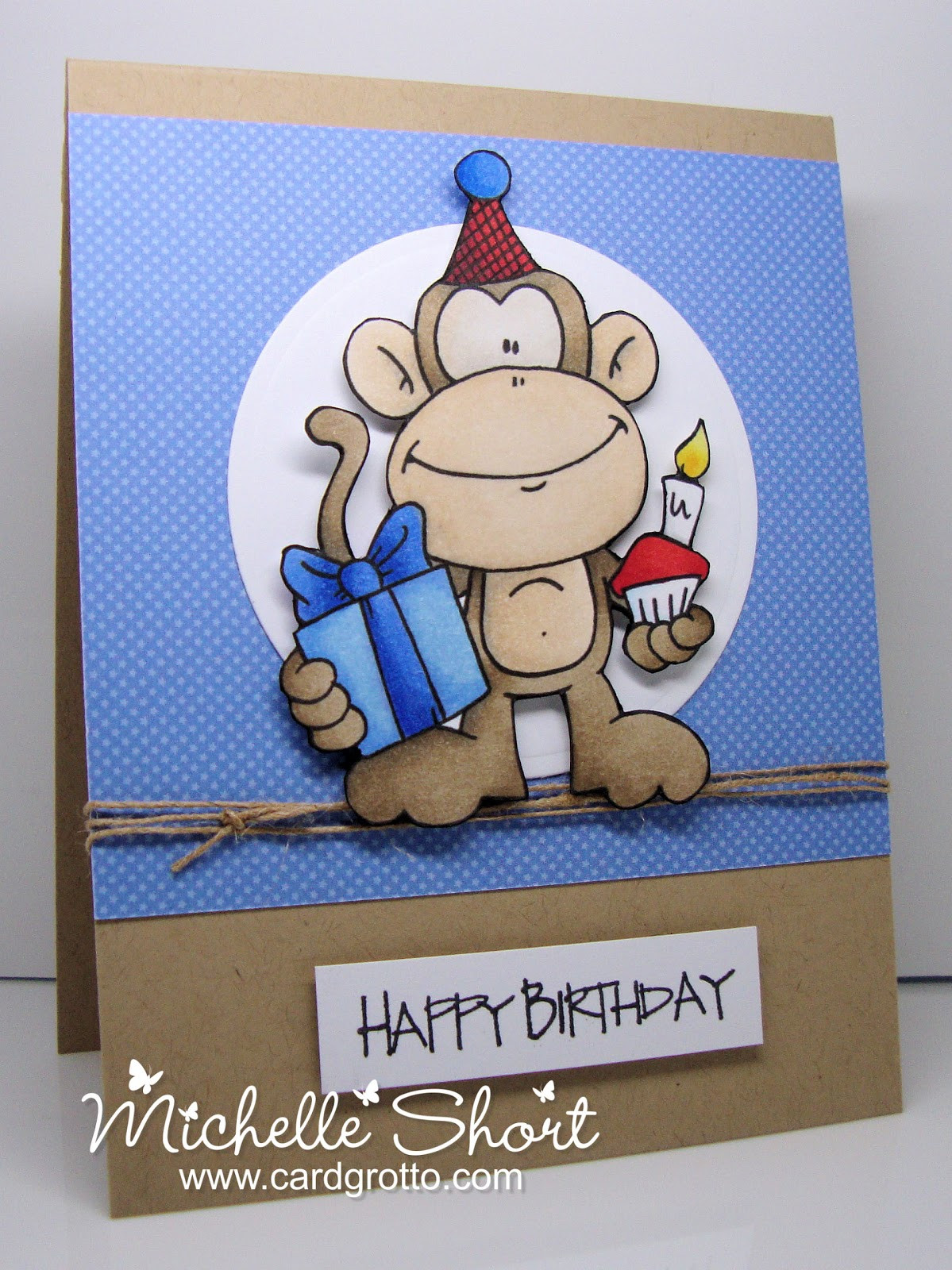 Monkey Birthday Cards
 The Card Grotto Birthday Monkey