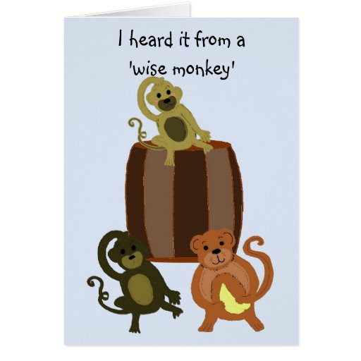 Monkey Birthday Cards
 Funny Monkey Birthday Greeting Cards
