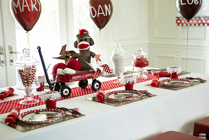 Monkey Birthday Party Supplies
 Sock Monkey Table Decorations graph