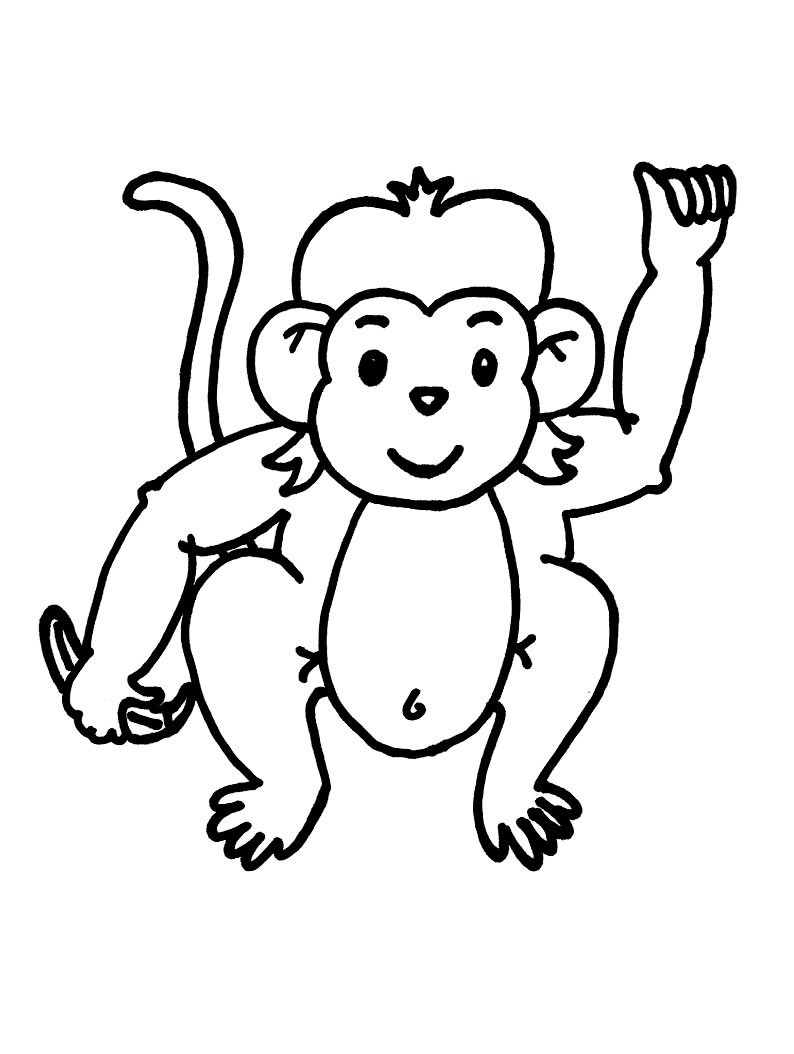 Monkey Coloring Pages For Kids
 Monkey Coloring Pages Printable