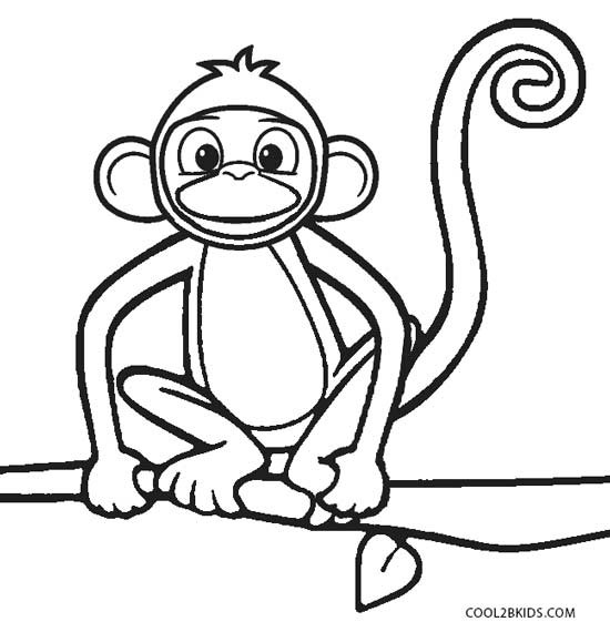 Monkey Coloring Pages For Kids
 Free Printable Monkey Coloring Pages for Kids