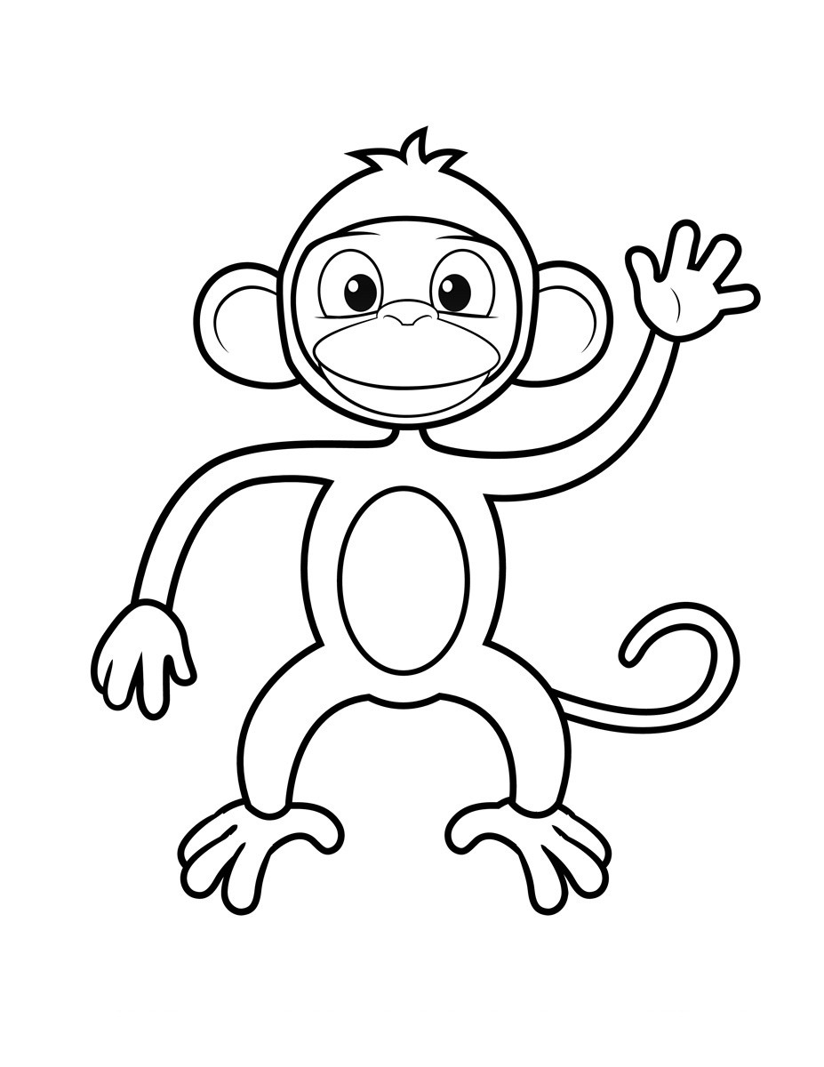 Monkey Printable Coloring Pages
 Monkey Coloring Pages Printable