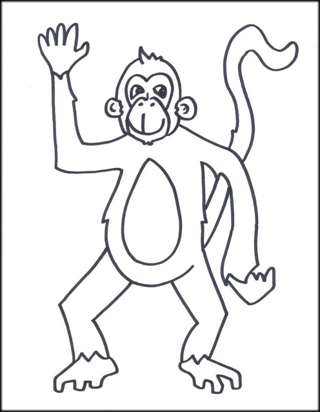 Monkey Printable Coloring Pages
 Free Printable Monkey Coloring Pages For Kids