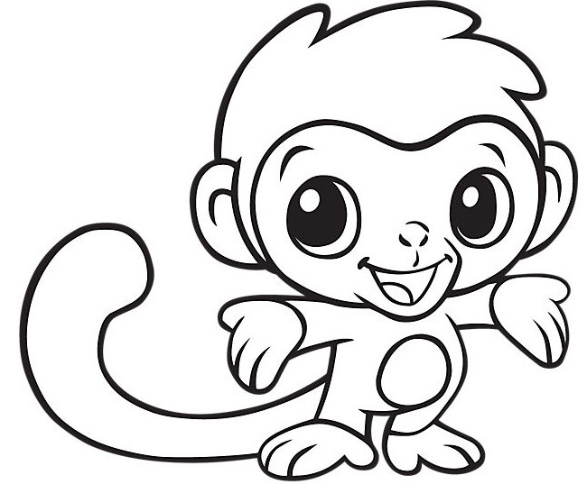 Monkey Printable Coloring Pages
 Monkey Coloring Pages Printable