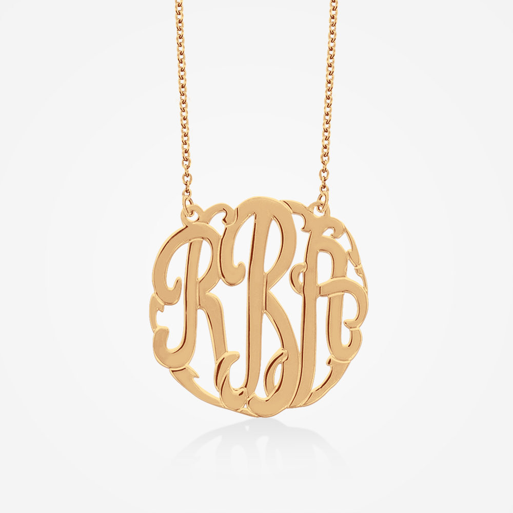Monogram Necklace Gold
 Personalized Jewelry