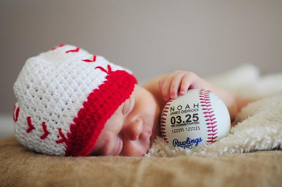 Monogrammed Baby Boy Gifts
 Personalized Baseball Birth Announcement Baby Boys Gift