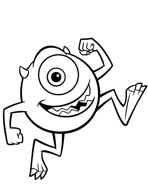 Monster Coloring Pages For Kids
 Monster The Movie Run Coloring pages for Kids 1
