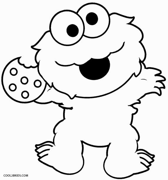 Monster Coloring Pages For Kids
 Printable Cookie Monster Coloring Pages For Kids