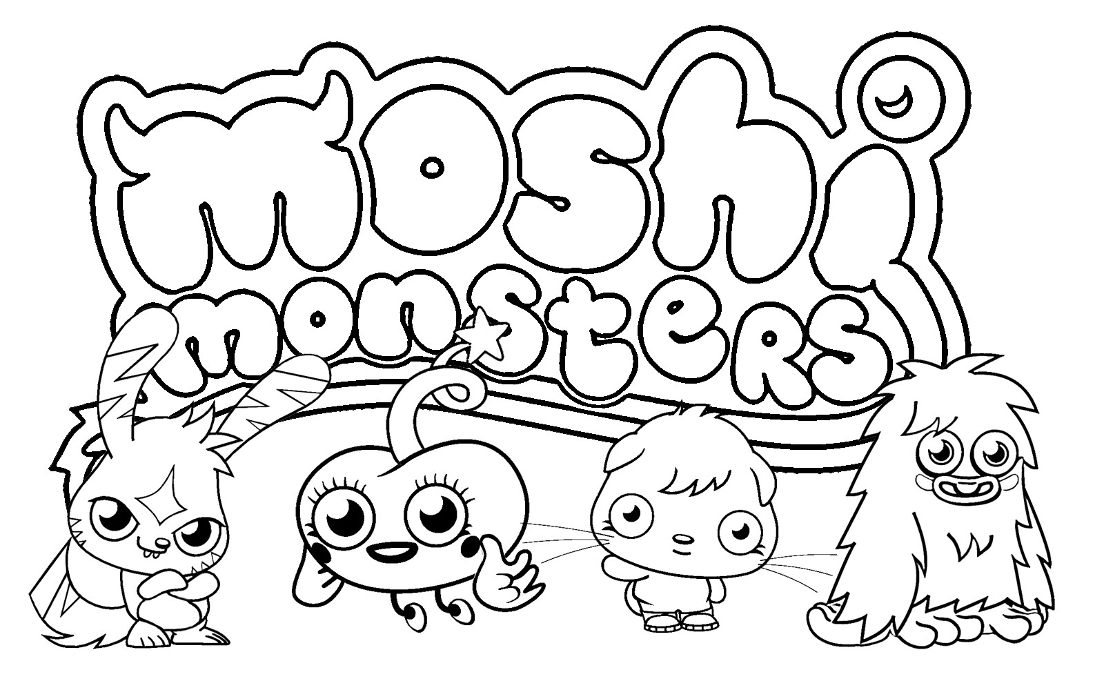 Monster Coloring Pages For Kids
 Free Printable Moshi Monster Coloring Pages For Kids