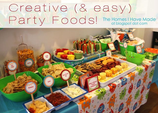 Monster Party Food Ideas
 fun and creative finger food ideas