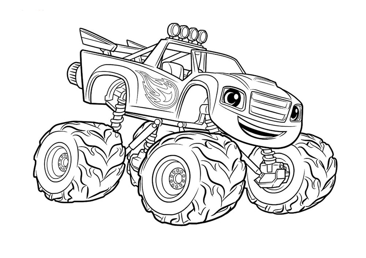 Monster Truck Coloring Pages For Kids
 Get This monster truck coloring page free printable for