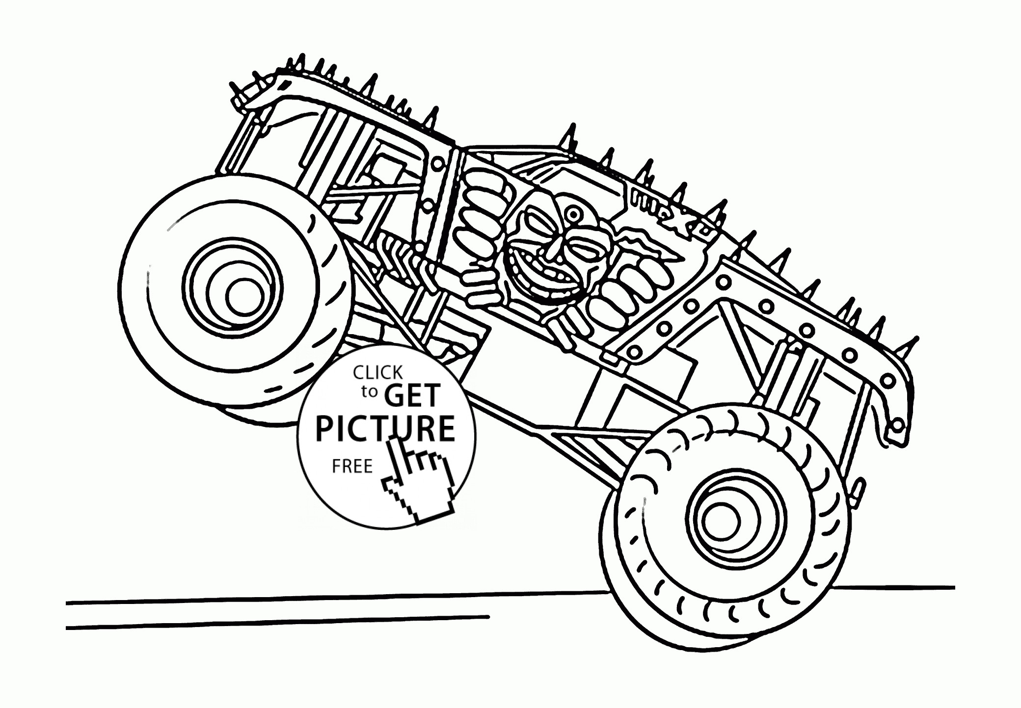 Monster Truck Coloring Pages For Kids
 Monster Truck Max D coloring page for kids transportation