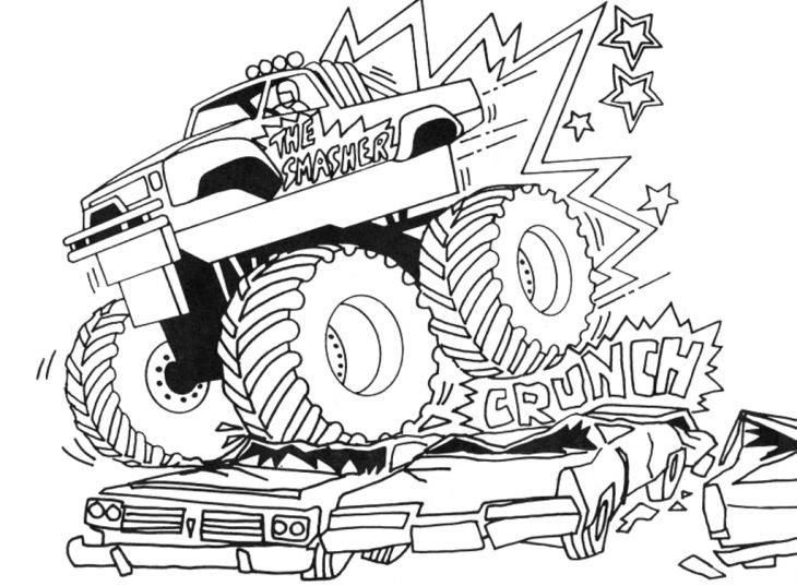 Monster Truck Coloring Pages For Kids
 72 best images about Transportation Coloring Pages on