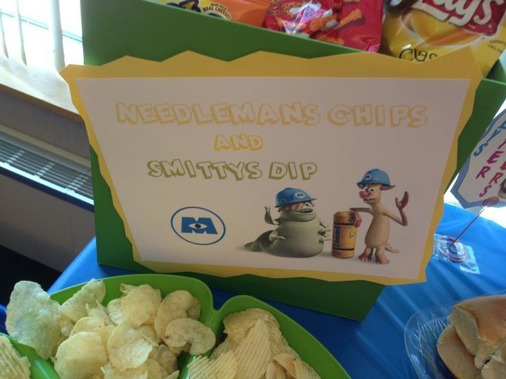 Monsters Inc Birthday Party Food Ideas
 Monsters Inc birthday party food sign Needlman s Chips