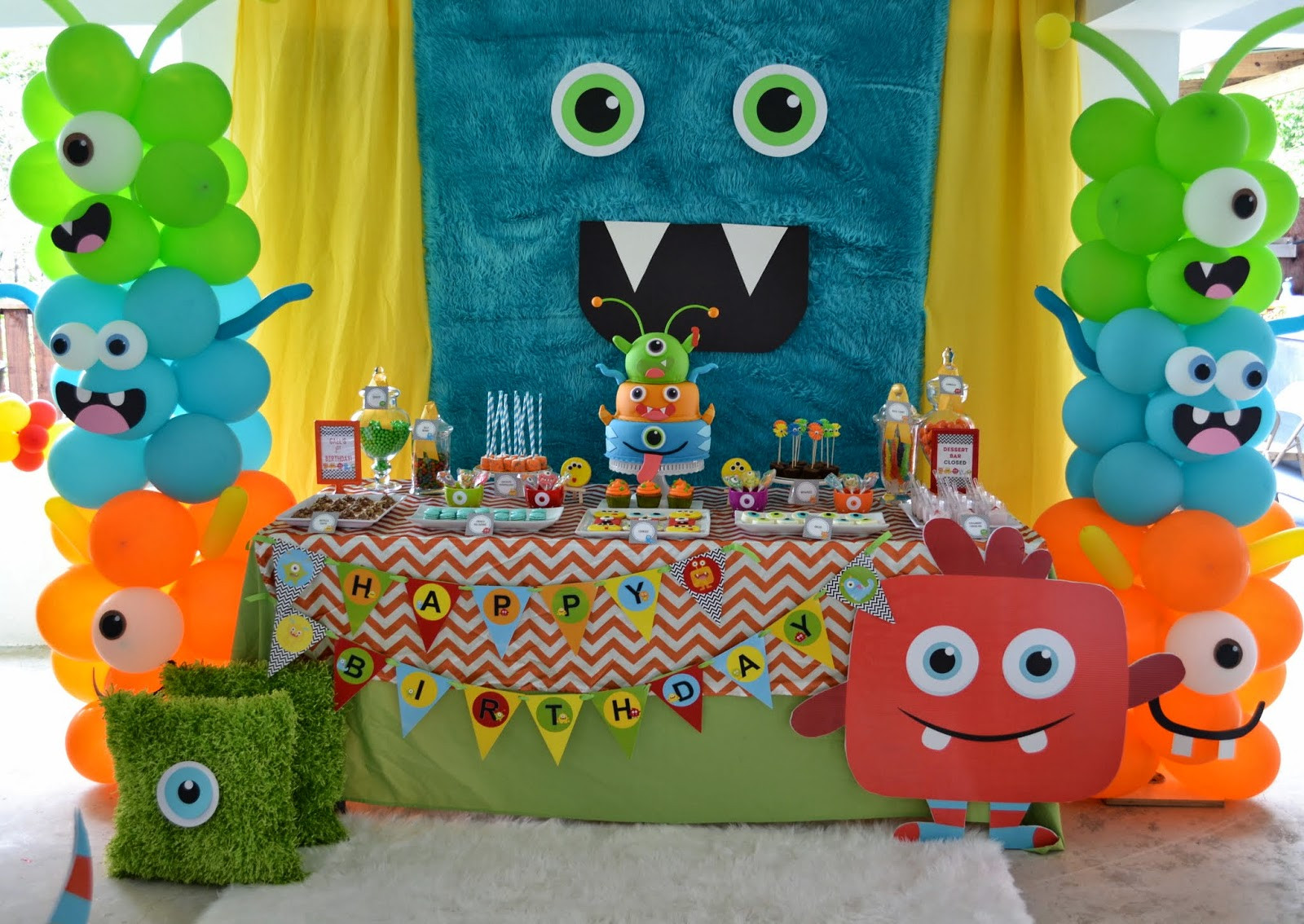 Monsters Inc Birthday Party
 Partylicious Events PR Little Monster Birthday Bash
