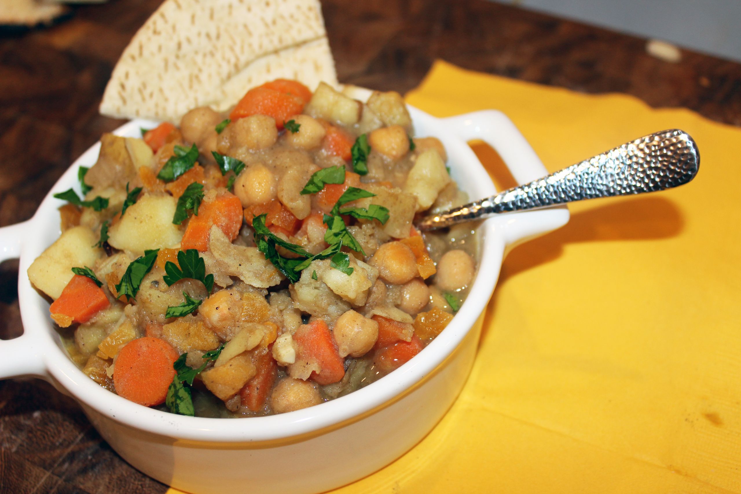 Moroccan Vegetable Stew
 Moroccan Chickpea and Root Ve able Stew Dinner then