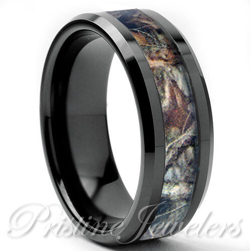 Mossy Oak Wedding Bands
 Tungsten Real Oak Forest Camo Ring Brown Mossy Tree