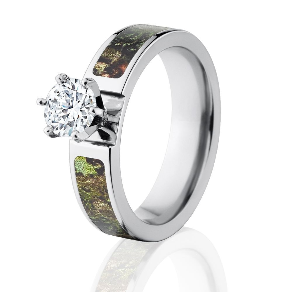 Mossy Oak Wedding Bands
 Camo Rings Mossy Oak Obsession Engagement Ring w 1 CT CZ