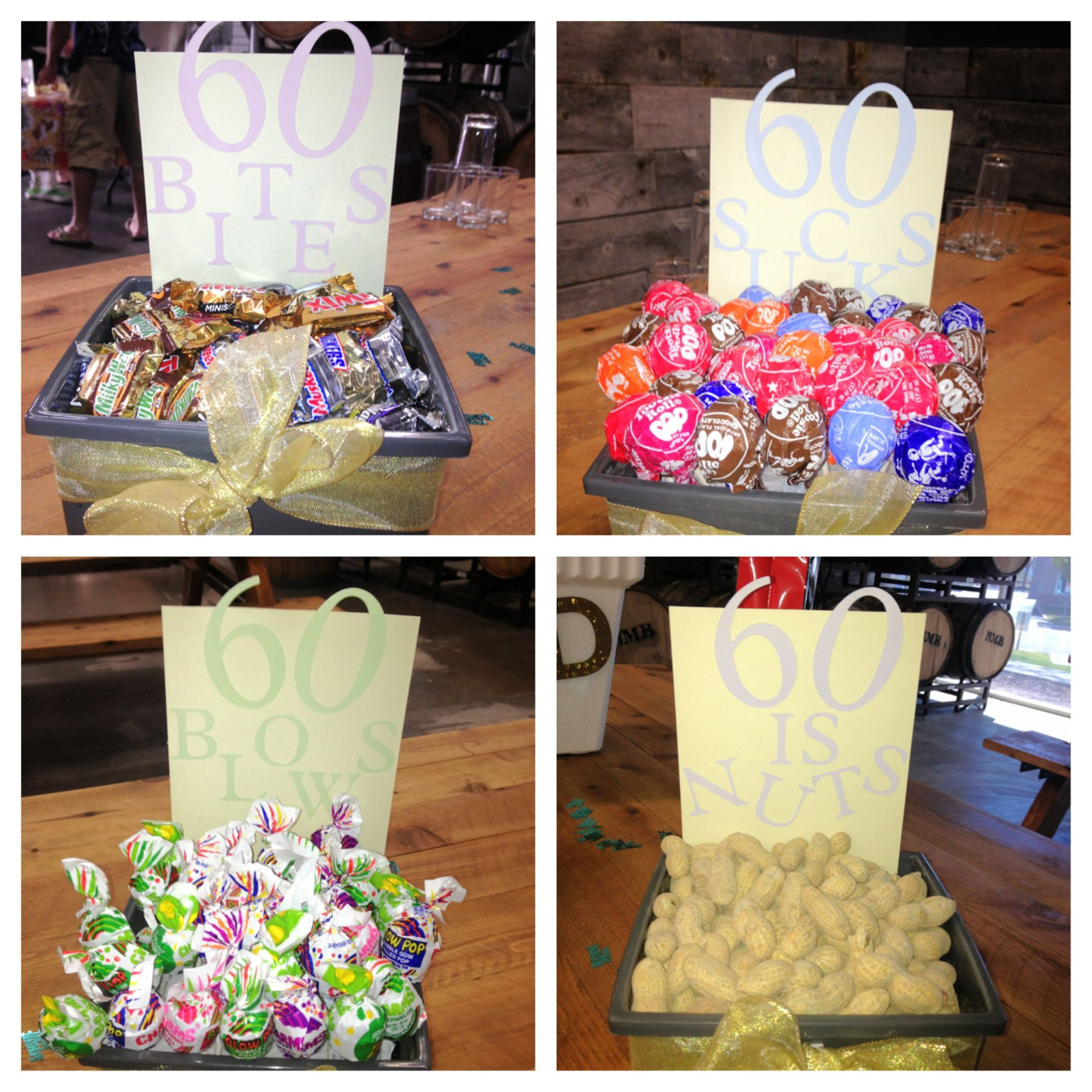 Mother 60Th Birthday Gift Ideas
 Centerpieces for my Dad s 60th surprise party I bined