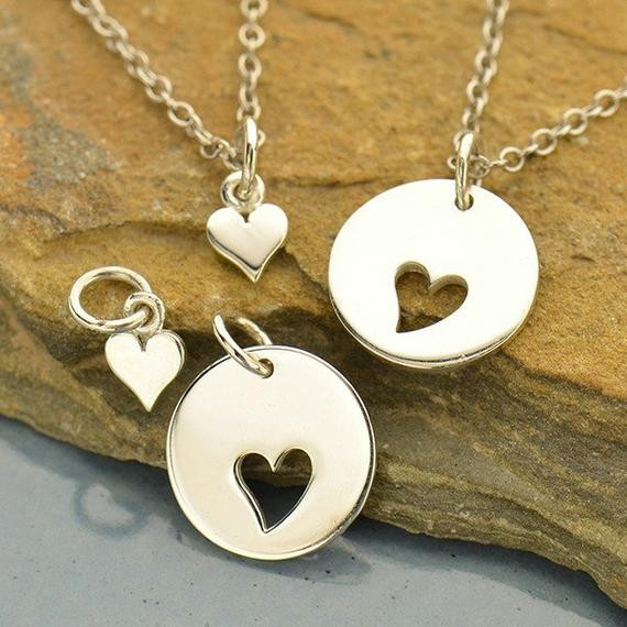 Mother Daughter Necklace Set
 Mother Daughter Necklace Set Sterling Silver by