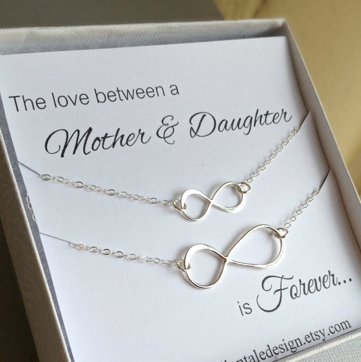Mother Daughter Necklace Set
 Mother Daughter Necklace Set Infinity by anatoliantaledesign