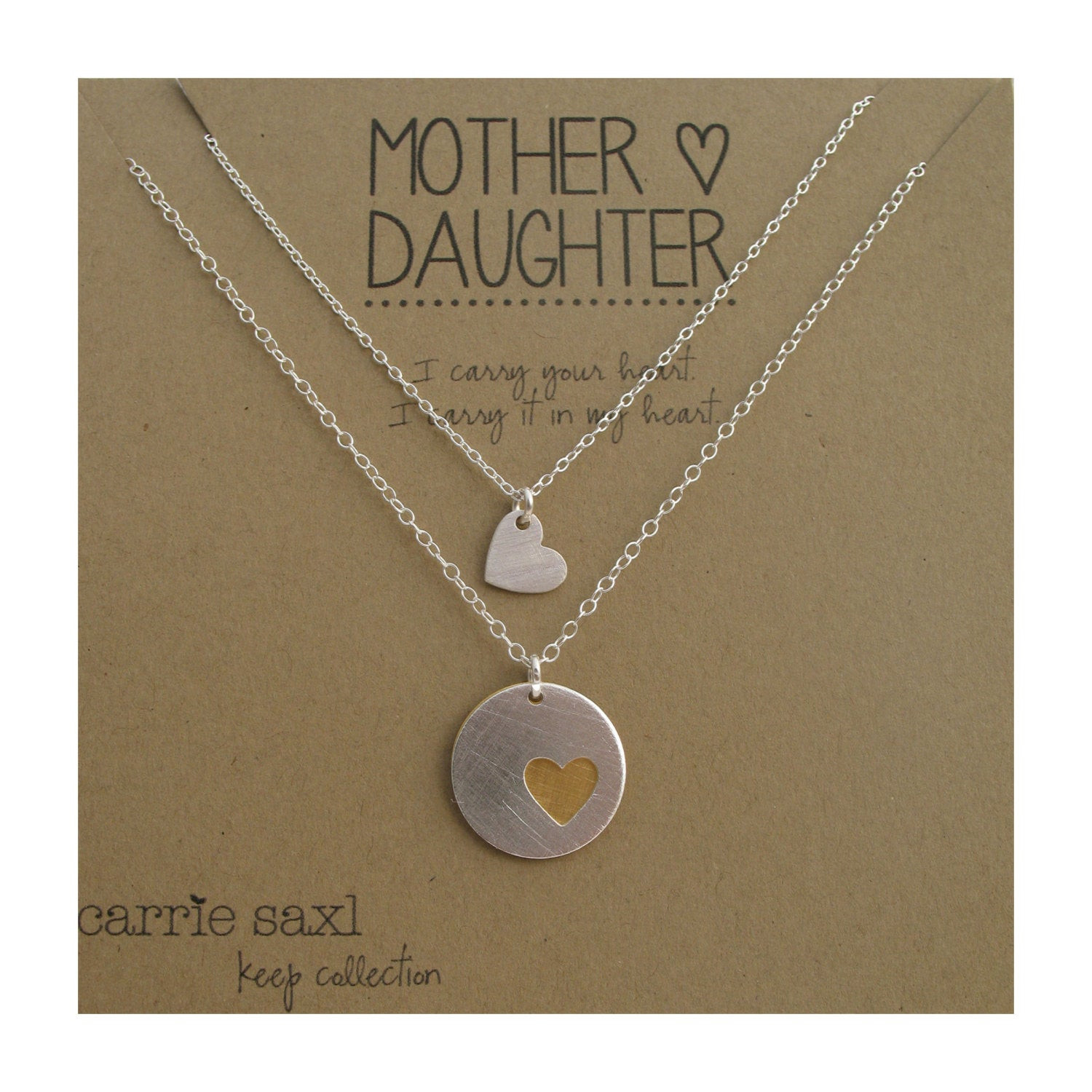 Mother Daughter Necklace Set
 Mother Daughter Necklace Set mother necklace mom by carriesaxl