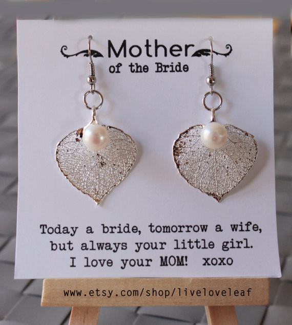 Mother Of The Bride Gift Ideas
 Mother The Groom Gift Ideas Silver Dipped Aspen Leaf