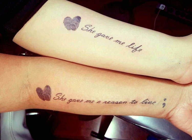 Mother Quote Tattoos
 48 Meaningful Mother Daughter Tattoos To Honor Her