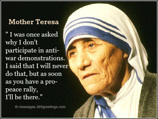 Mother Teresa Peace Quotes
 Peace Quotes 365greetings